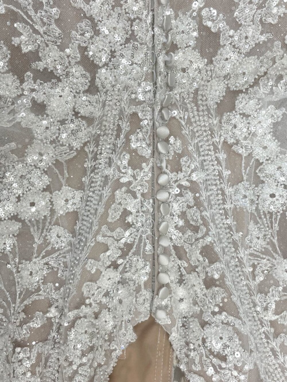 Allure Bridals Plus Size Glitter Lace A-Line Wedding Gown - Picture 7 of 10